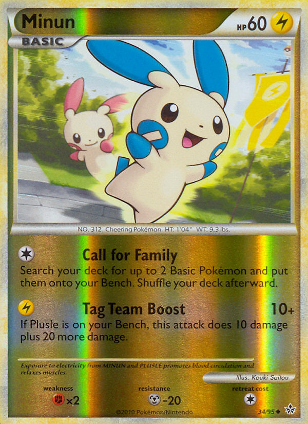 Unleashed Minun #34/95 reverse holo